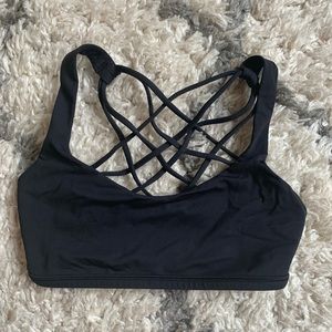 Black Lululemon Free to be Wild Sports Bra
